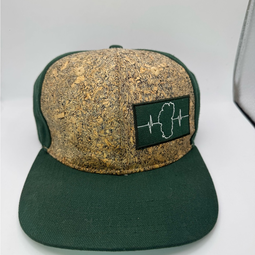 The Heartbeat Brand Tahoe Mesh Hat - Fitted Baseball Cap - Cork - Green - Nature